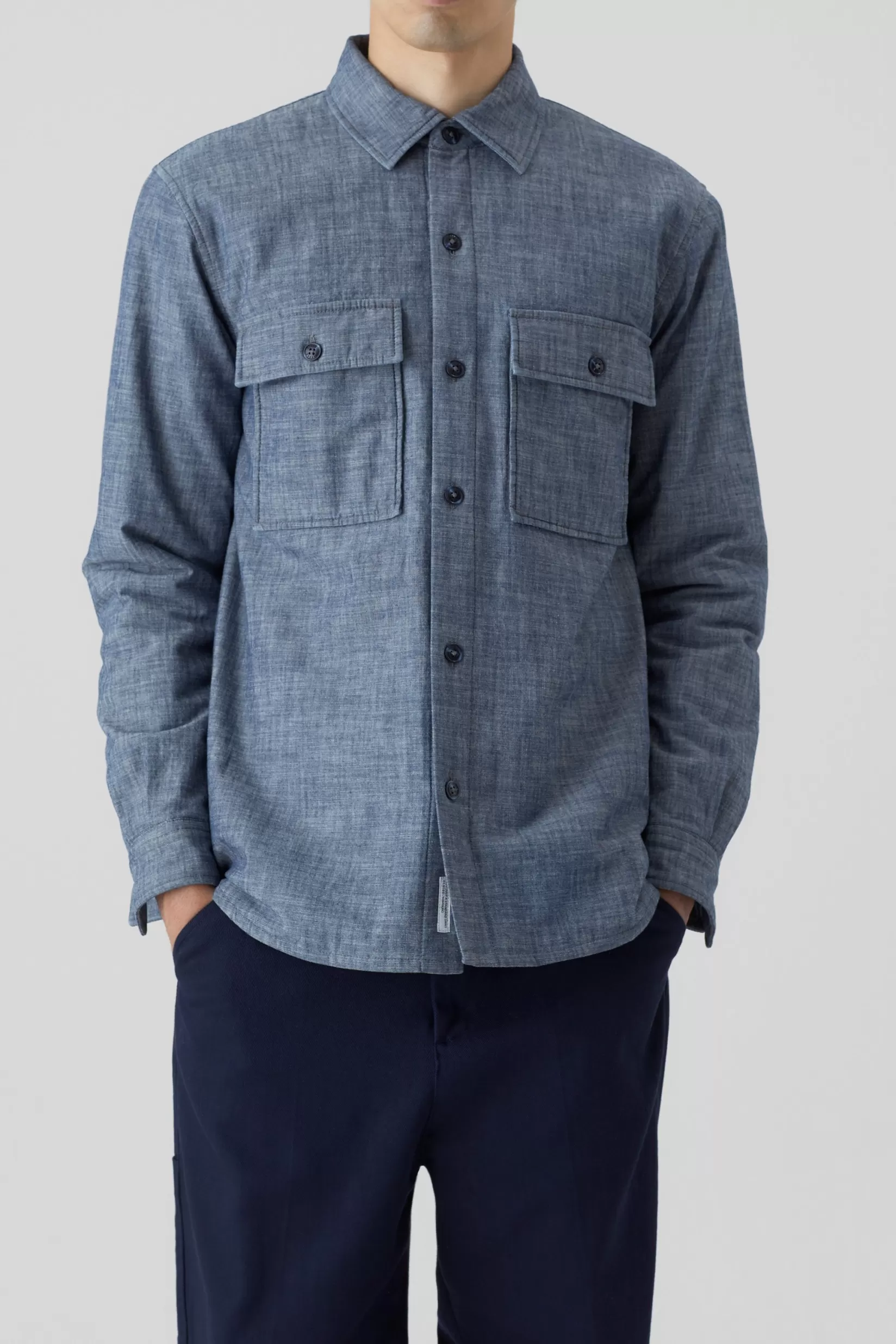 Online CLOSED Wattiertes Overshirt Dark Night