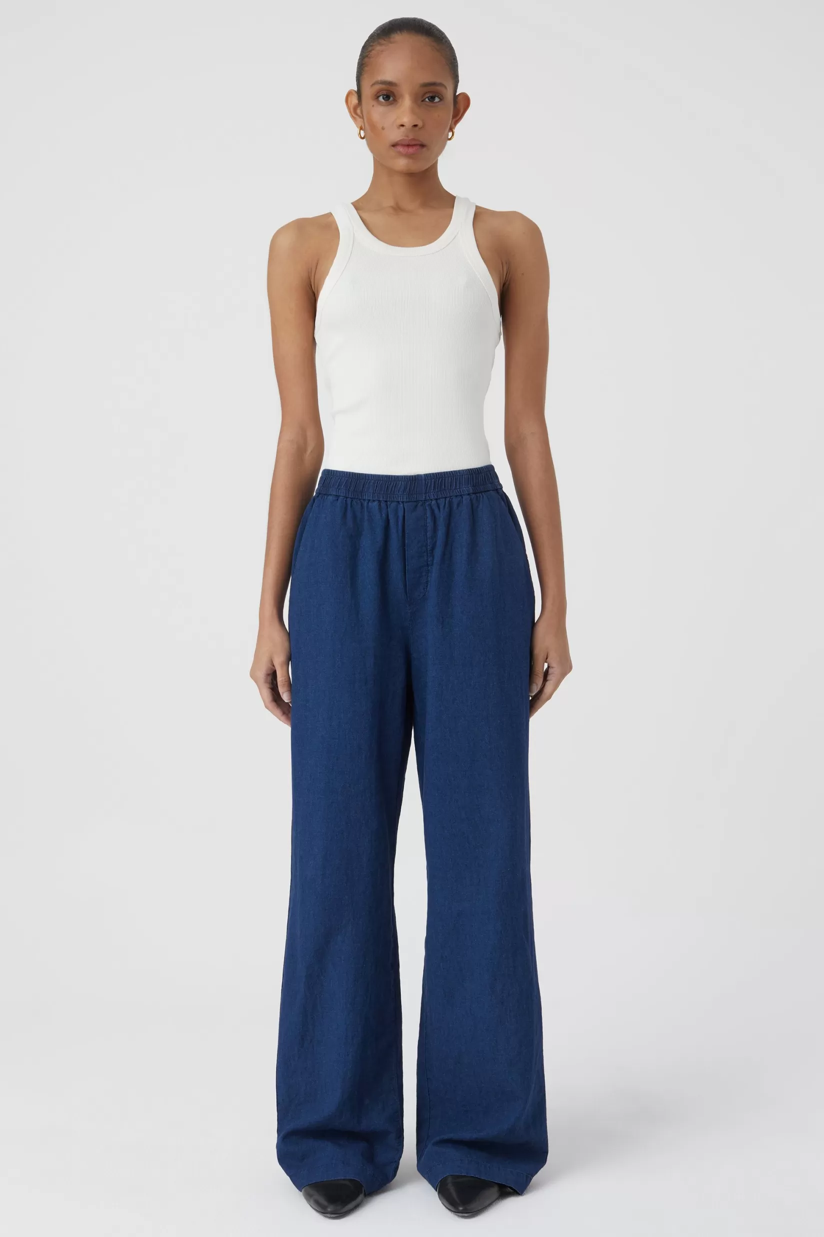 Best CLOSED Winona Pants Aus Leinen & Baumwolle Dark Blue