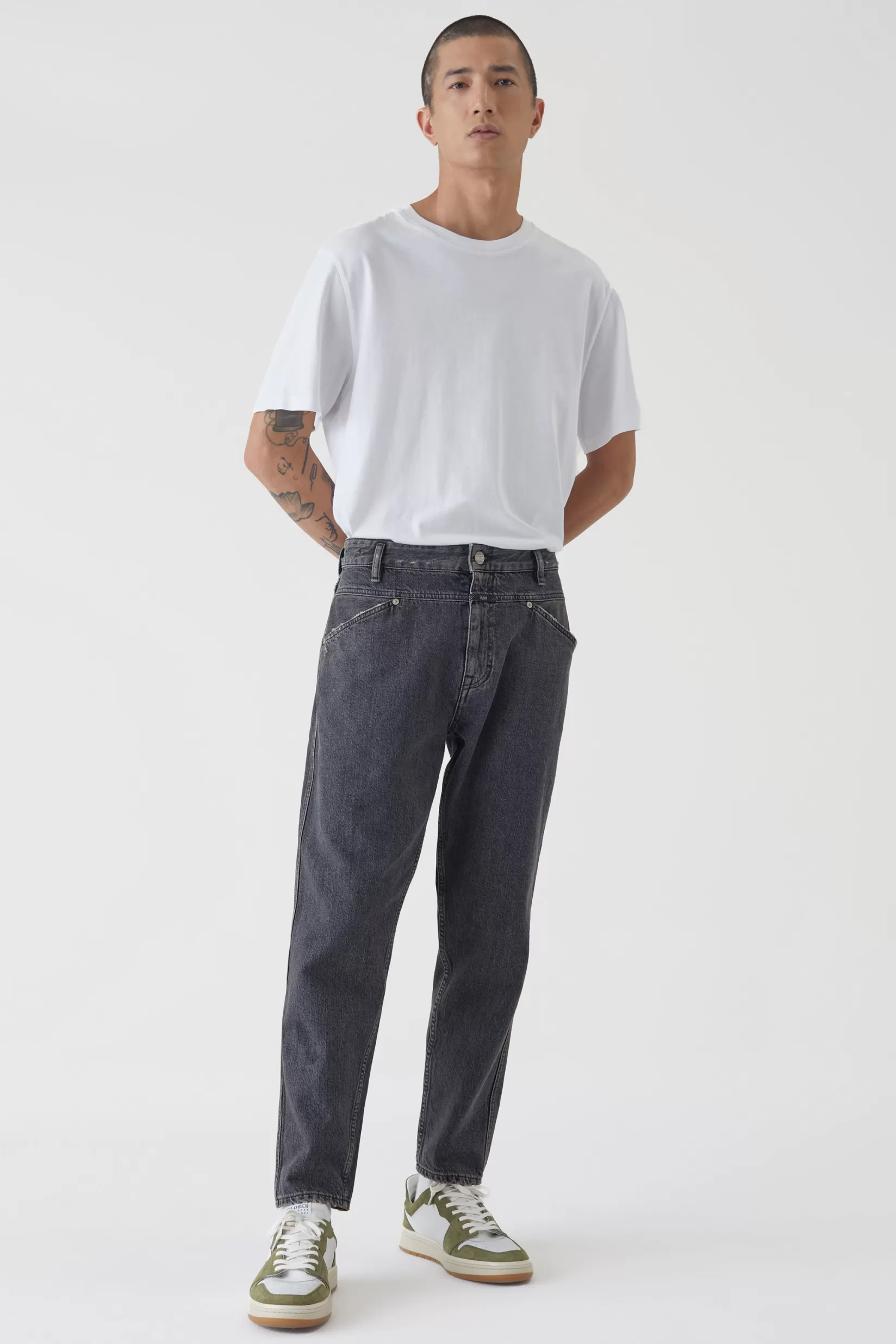 Fashion CLOSED X-Lent Tapered Jeans Dark Grey