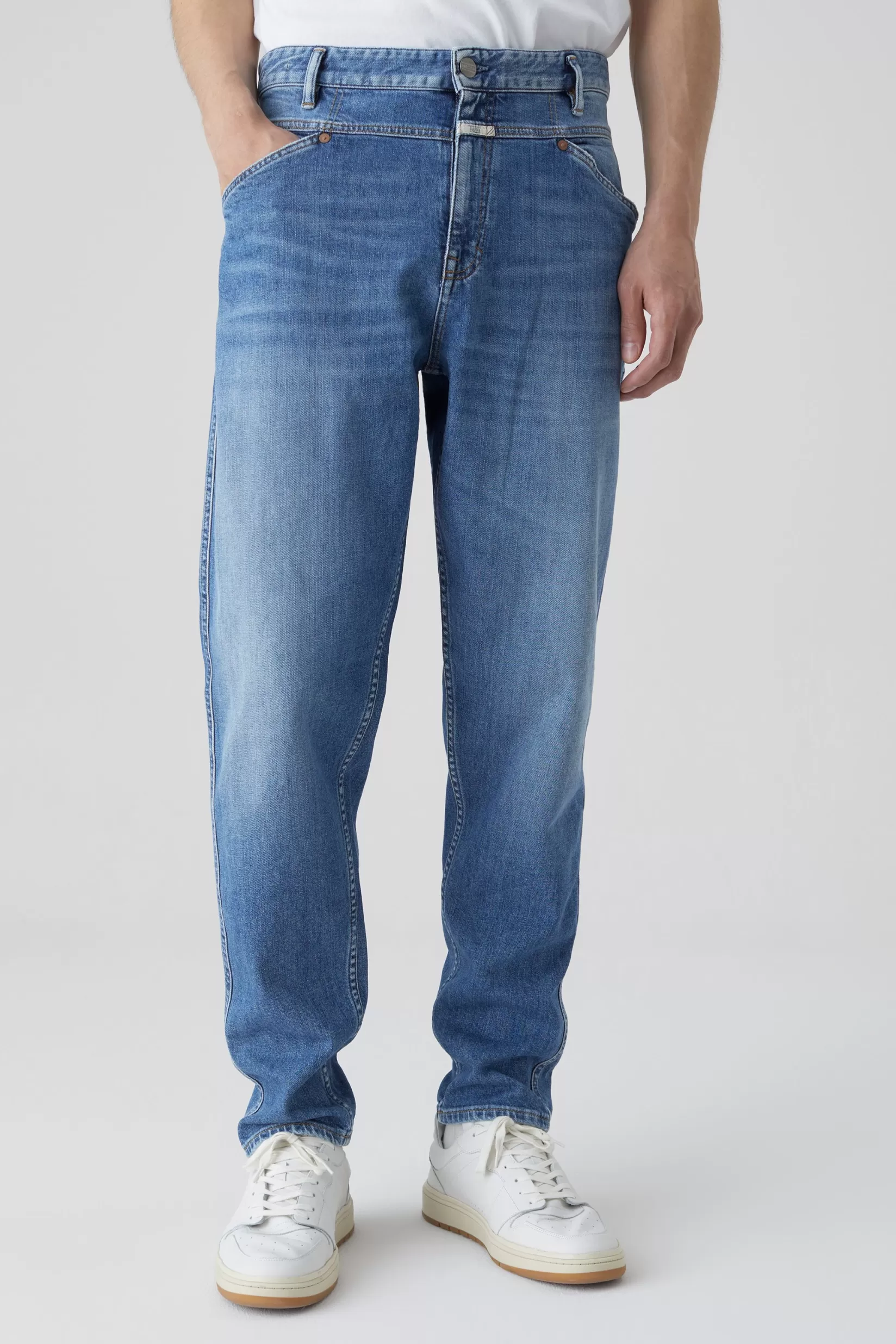 Cheap CLOSED X-Lent Tapered Jeans Mid Blue